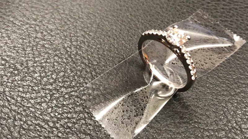 Police managed to find the ring after the couple gave up searching for it (Pic:@NYPDTips)