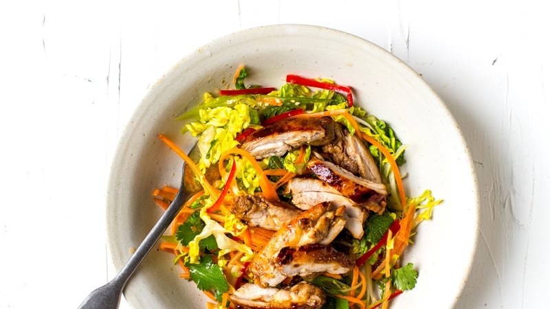 Sticky Soy Chicken Salad