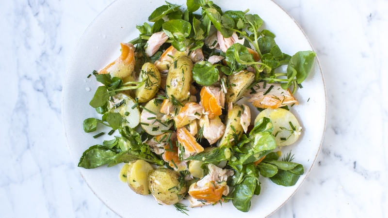 Hot Smoked Salmon Salad