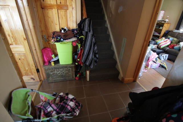 Before: The hallway was a stressful and chaotic mess