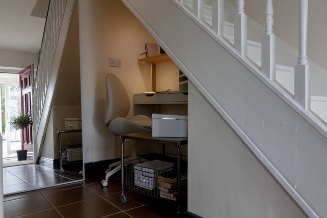 After: A clever use of space, colour and mirrors opens up the hallway