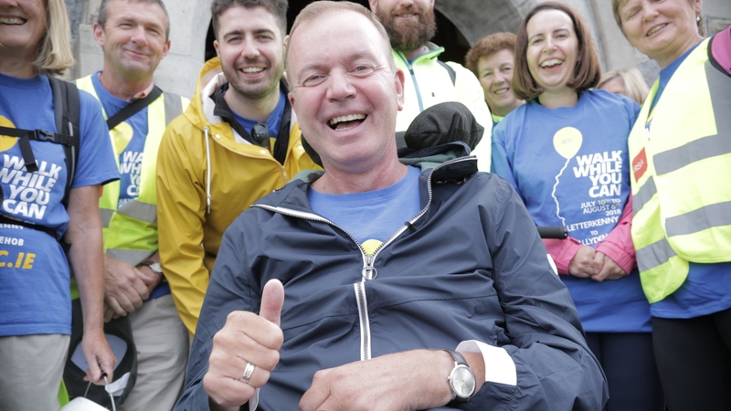 Fr Tony Coote set off on a month-long charity walk in July 2018