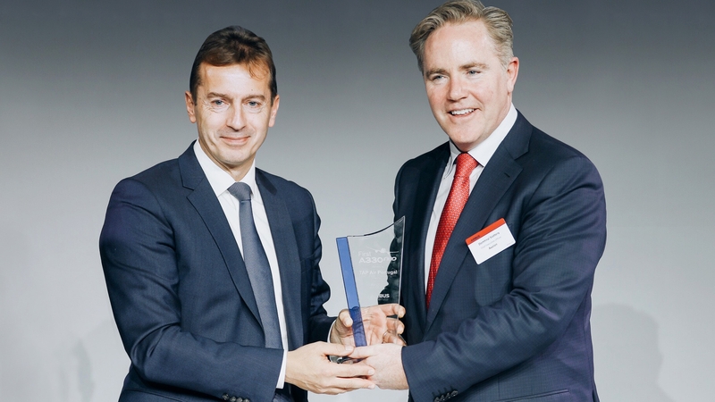 Incoming Airbus CEO Guillaume Faury and Avolon CEO Dómhnal Slattery