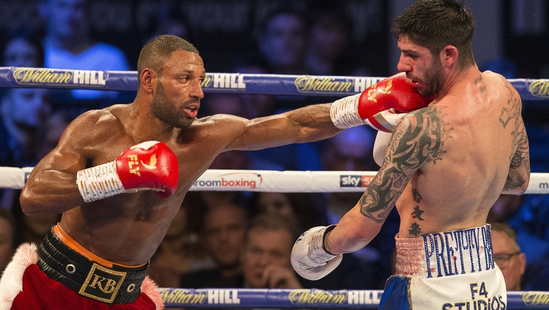 Kell Brook (L) turned his attentions to Amir Khan