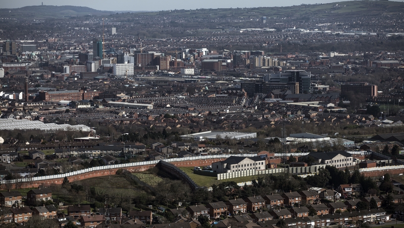 The wall that divides Belfast was built to minimise conflict between the two communities