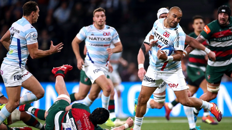 Simon Zebo spins out of a tackle en route to scoring against Leicester in the Champions Cup tie
