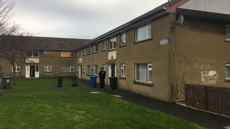 The body of the 29-year-old man was found in a flat in the Burrendale Park Road area of Newcastle