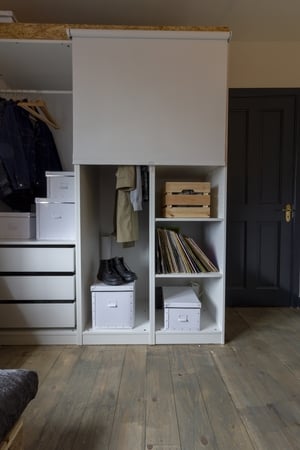 After: Smart and stylish storage solutions elevate the home from messy to classy