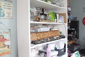Before: The couple's love for upcycling left little room for much else