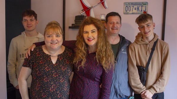 Róisín with Trudie and Dan, and their sons Ciarán and Connor