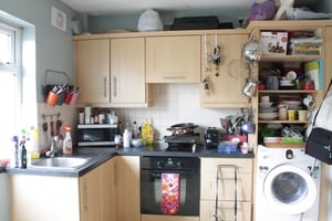 Before: The kitchen was a cramped and cluttered space
