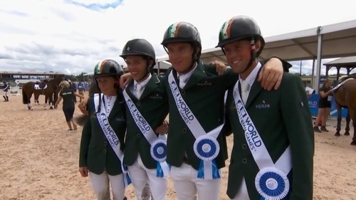 Team Ireland celebrate a superb performance