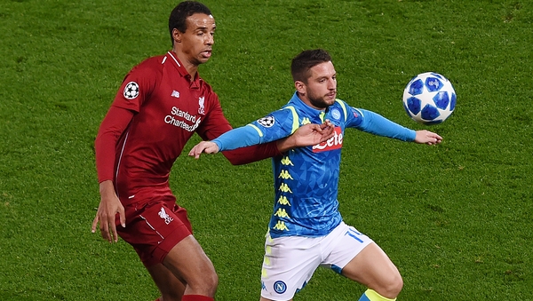 Joel Matip (L) requires surgery on a fractured collarbone