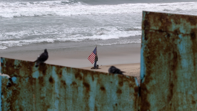The little girl crossed the border illegally with her father