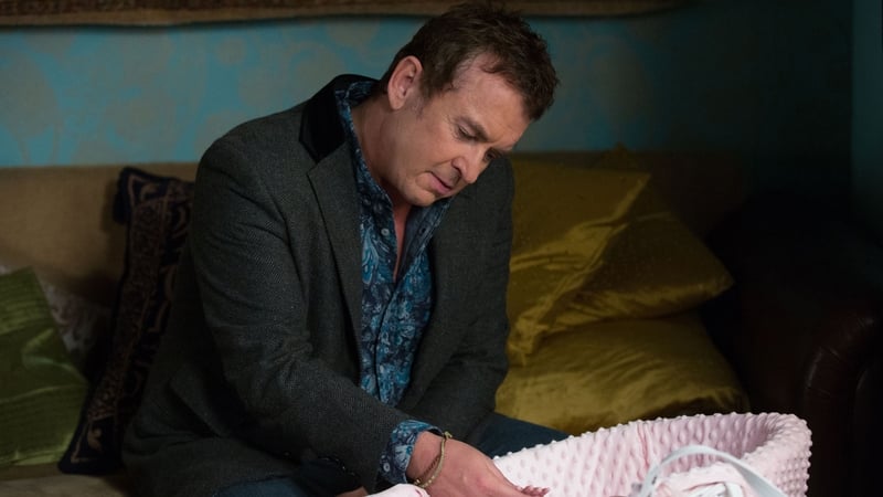 Alfie can't take his eyes off his daughter on EastEnders