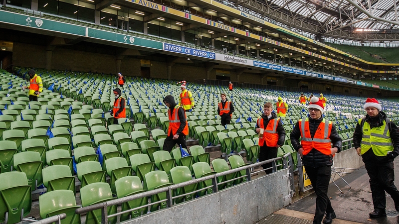Stewards in action at the stadium