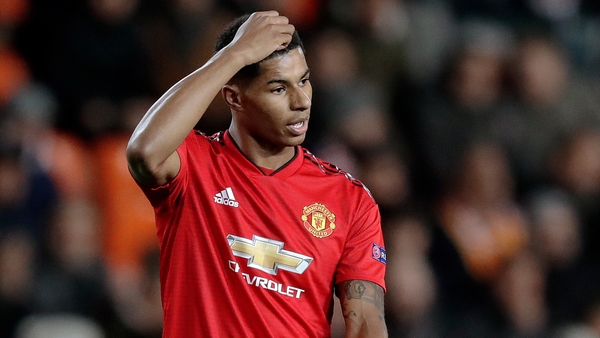 Rashford scored in Manchester United's 2-1 defeat in Valencia during the week