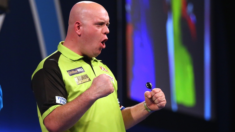 Michael van Gerwen celebrates victory