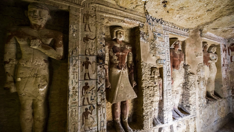 Officials said the tomb was unique because of the statues and its near perfect condition