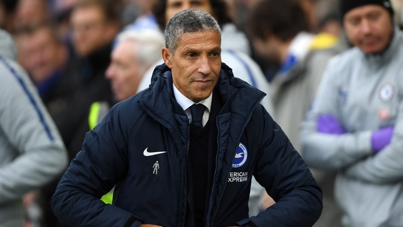 Chris Hughton's Brighton are just outside the drop zone in the Premier League