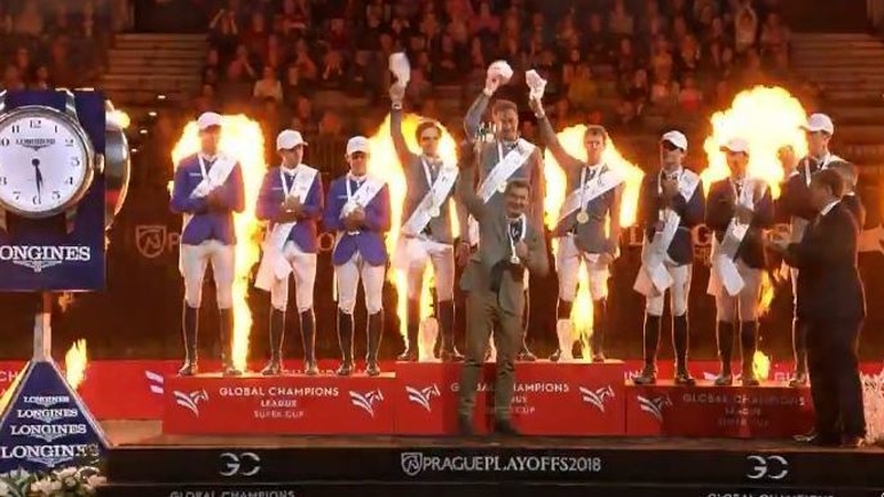 The Madrid In Motion team celebrate their win