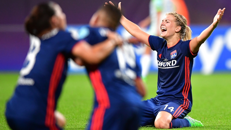 Hegerberg celebrates Lyons' Champions League win