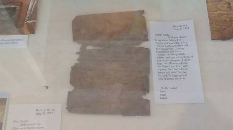 Letters were found hidden behind a chimney in West Virginia (Courtesy: Beverly Heritage Center/Christopher Mielke)