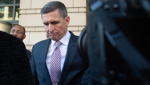 Michael Flynn leaving the US District Court in Washington