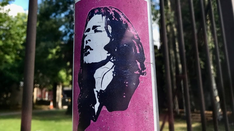 Mad about the boy: a Rory Gallagher sticker in Cork. Photo: Stephen O'Sullivan