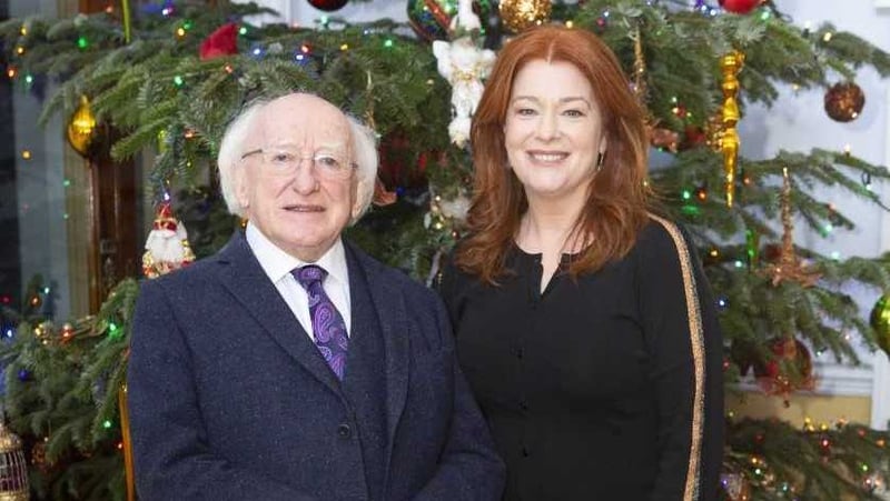 Bláthnaid Ní Chofaigh agus Uachtarán na hÉireann, Mícheál D. Ó hUigínn.