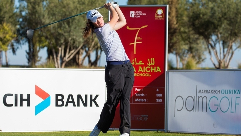 Leona Maguire in action at the qualifying event in Morocco (Photo credit: Tristan Jones)