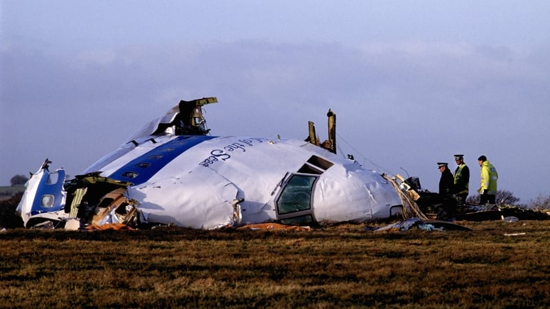 The wreckage of the bombed Pan Am Flight 103 came down on Lockerbie town in Scotland on the night of 21 December 1988