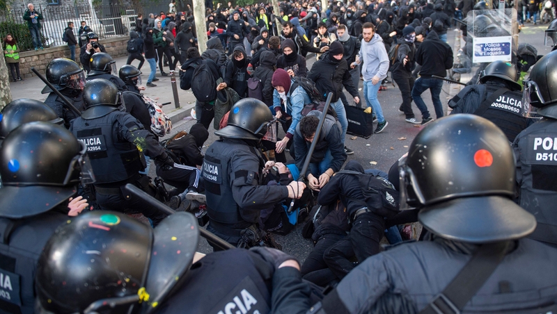 Roads were blocked around the city