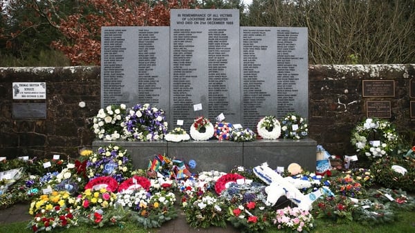 Some of the wreaths and floral tributes left during the commemoration service