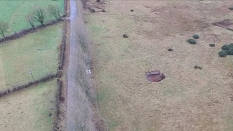 The sinkhole is located 35 metres from the LP4900 road at Drumgossatt