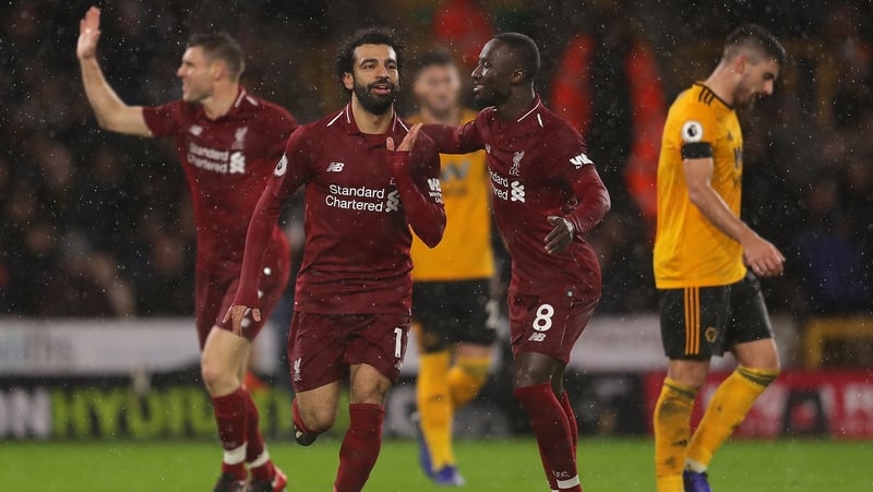 Mohamed Salah celebrates his opener