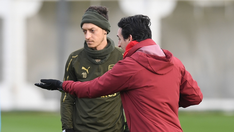 From this shot Mesut Ozil does not look happy