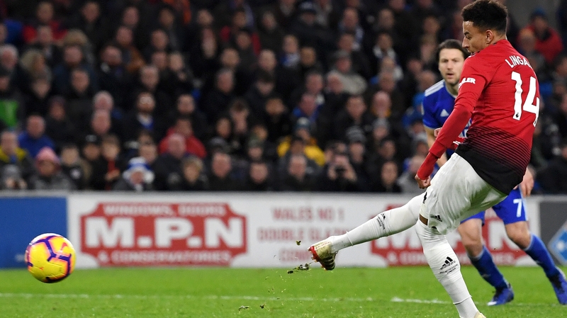 Jesse Lingard slots home United's fourth
