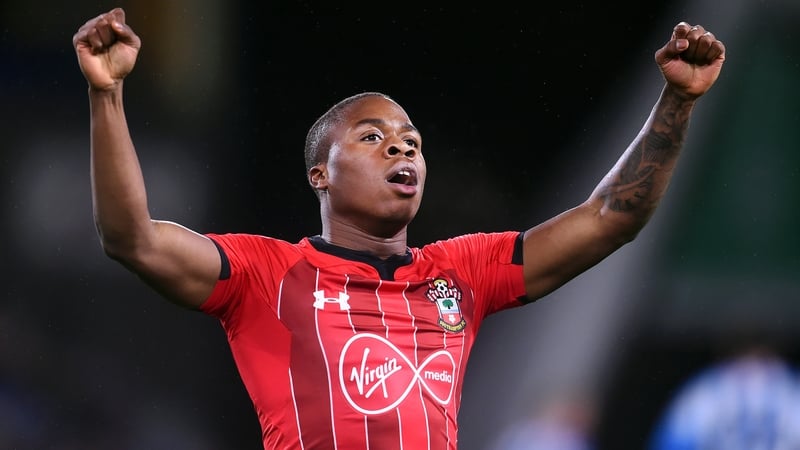 Michael Obafemi salutes the Southampton fans
