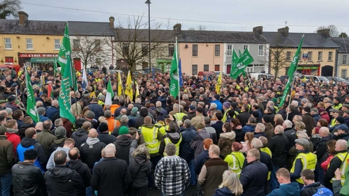 The protest follows violent clashes last week after a family was evicted from their farm