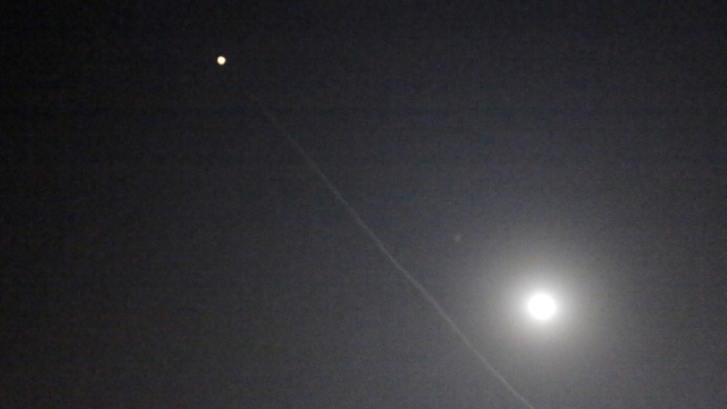 SANA said 'a number of enemy targets were downed' by the air defences