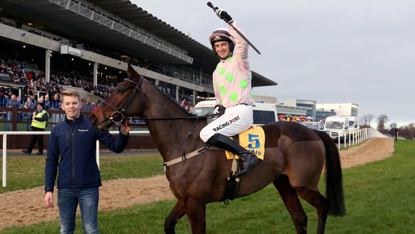 Patrick Mullins on Sharjah celebrates winning