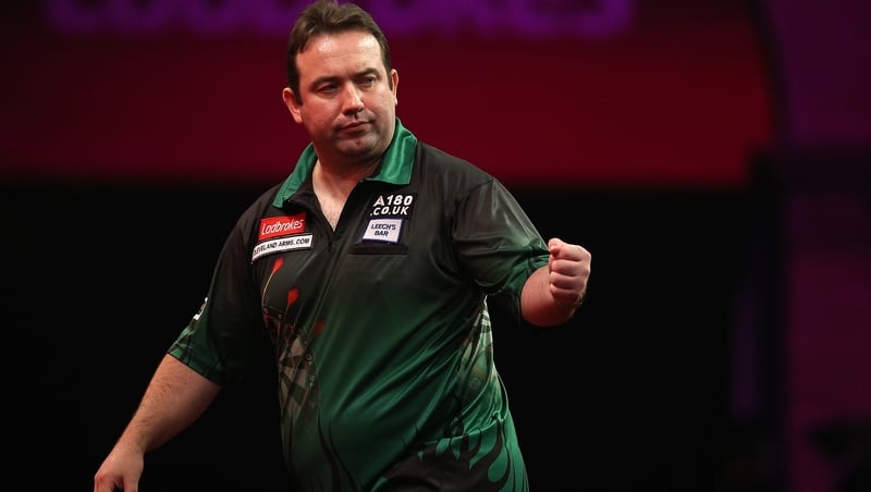 Brendan Dolan takes on Japan's Edward Foulkes