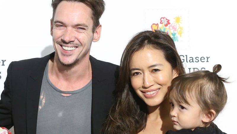 Jonathan Rhys Meyers, wife Mara Lane and Wolf