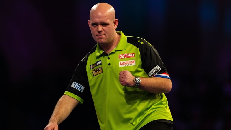 Michael Van Gerwen proved too strong for Ryan Joyce in the quarter-final