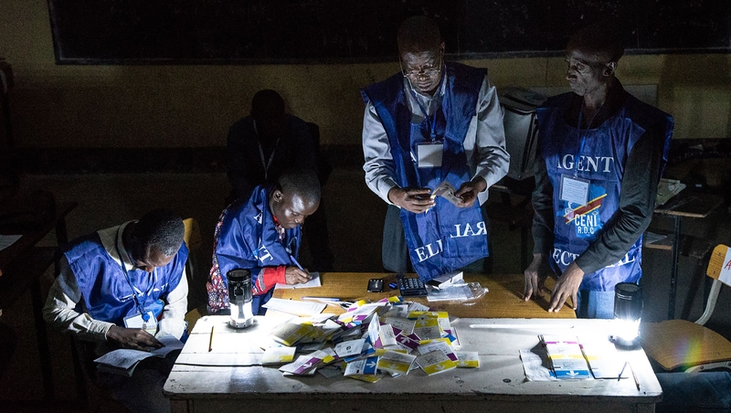 Results are still coming in from 73,000 voting stations across the DR Congo