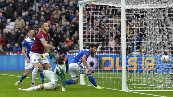 Marko Arnautovic with West Ham's opener