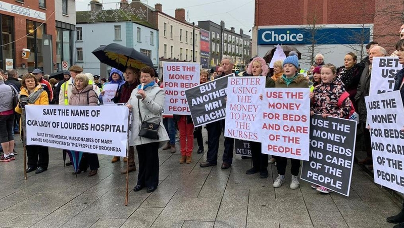 Several hundred people joined the demonstration against the proposed name change