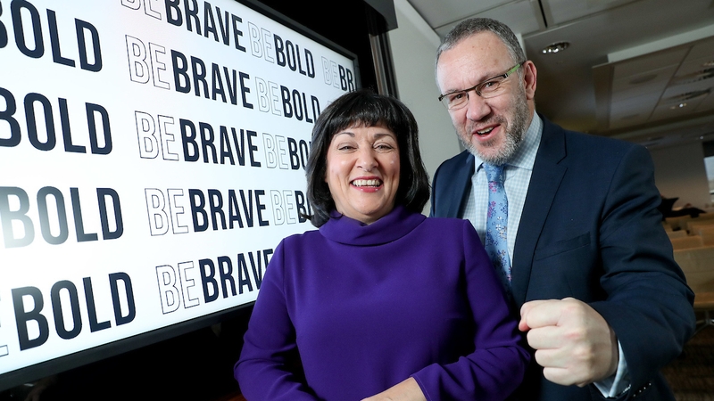 Anne Heraty, chair of the EY Entrepreneur of the Year awards judging panel and EY partner Kevin McLaughlin