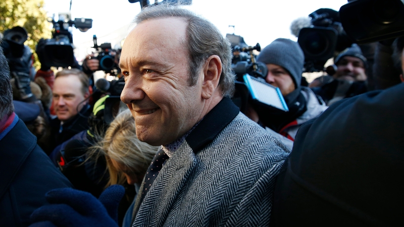 Kevin Spacey, who faces charges from 2016, was met by a media scrum outside court